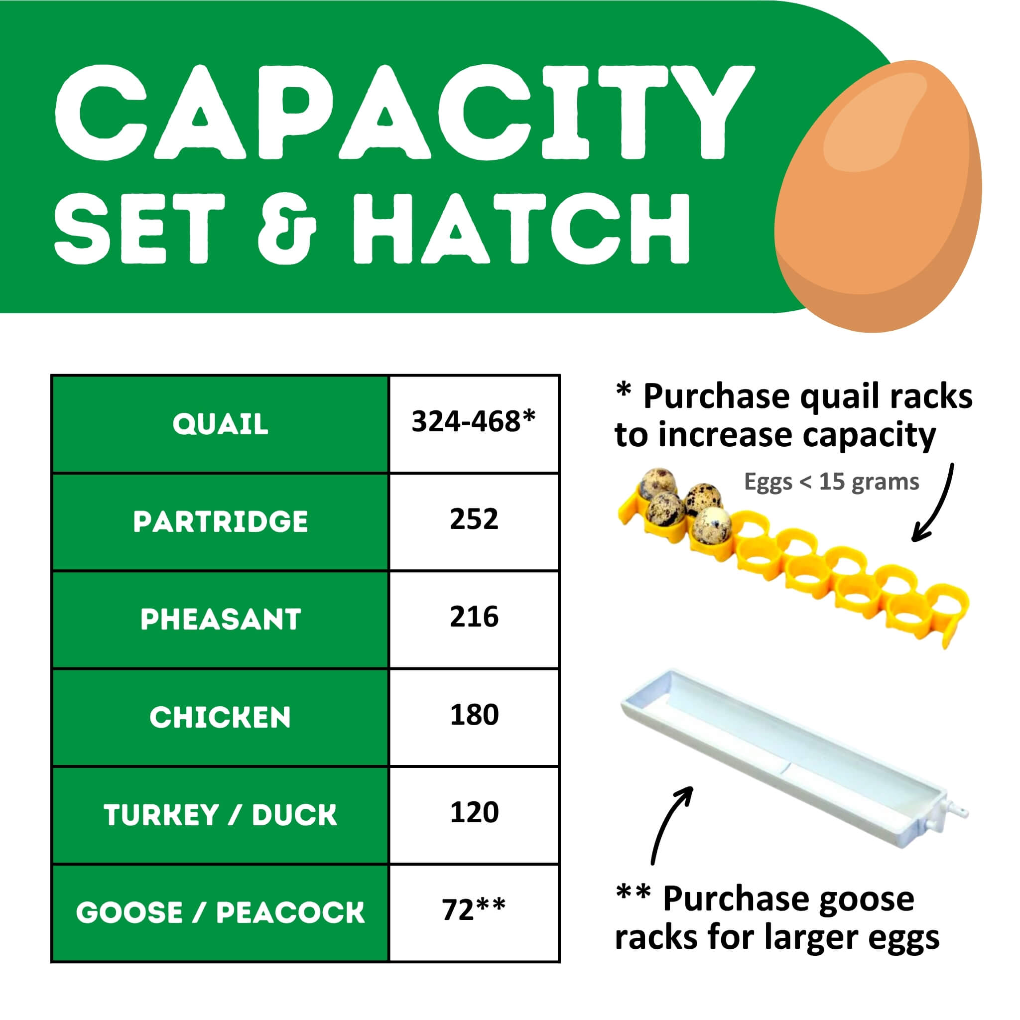 Hatching Time 360 Egg Incubator Kit - 180 Set + 180 Hatch