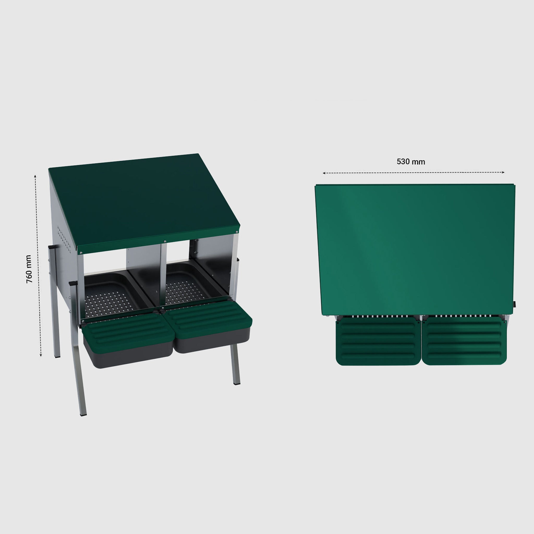 EggHouse Galvanized Nesting Box - Up to 20 Birds