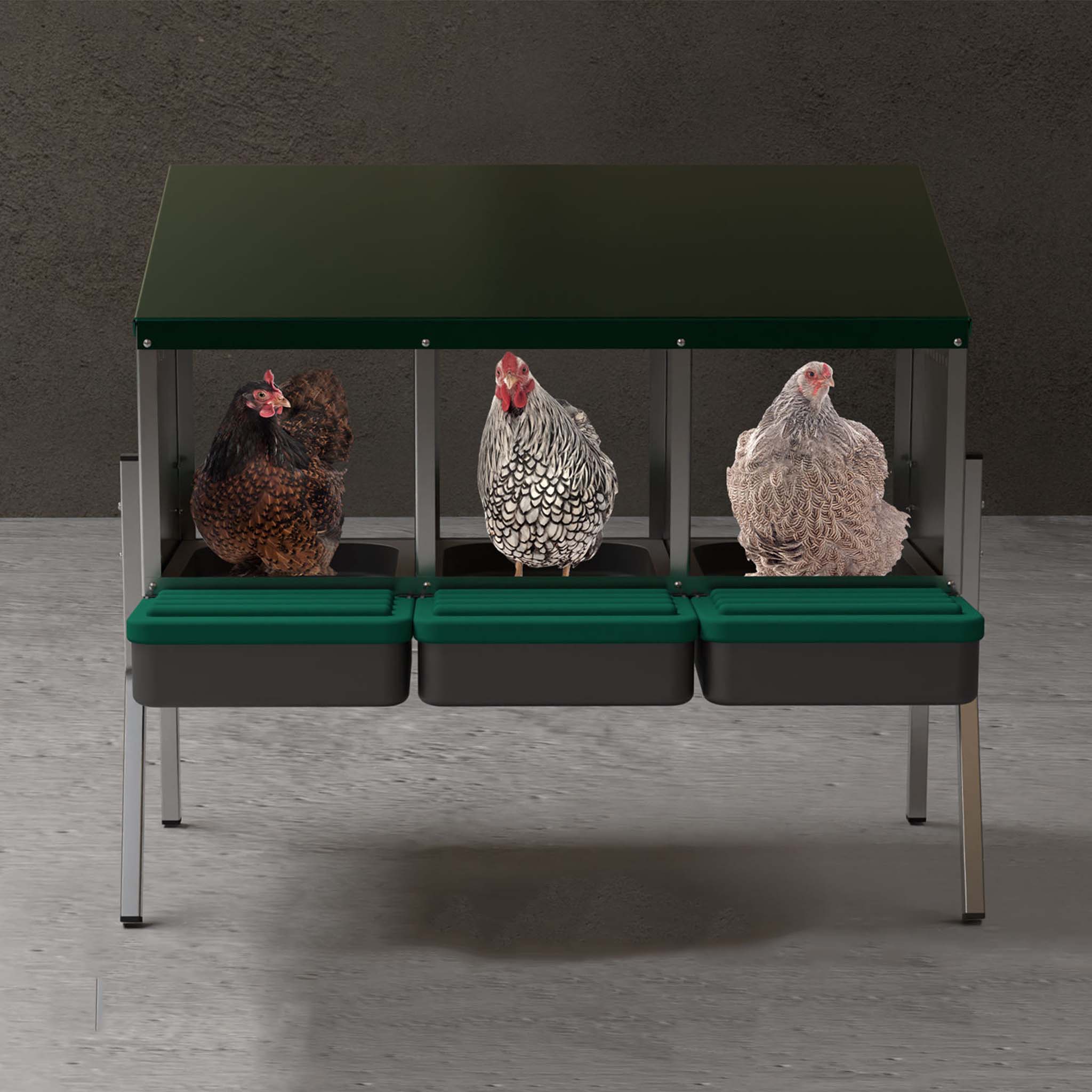 EggHouse Galvanized Nesting Box - Up to 30 Birds