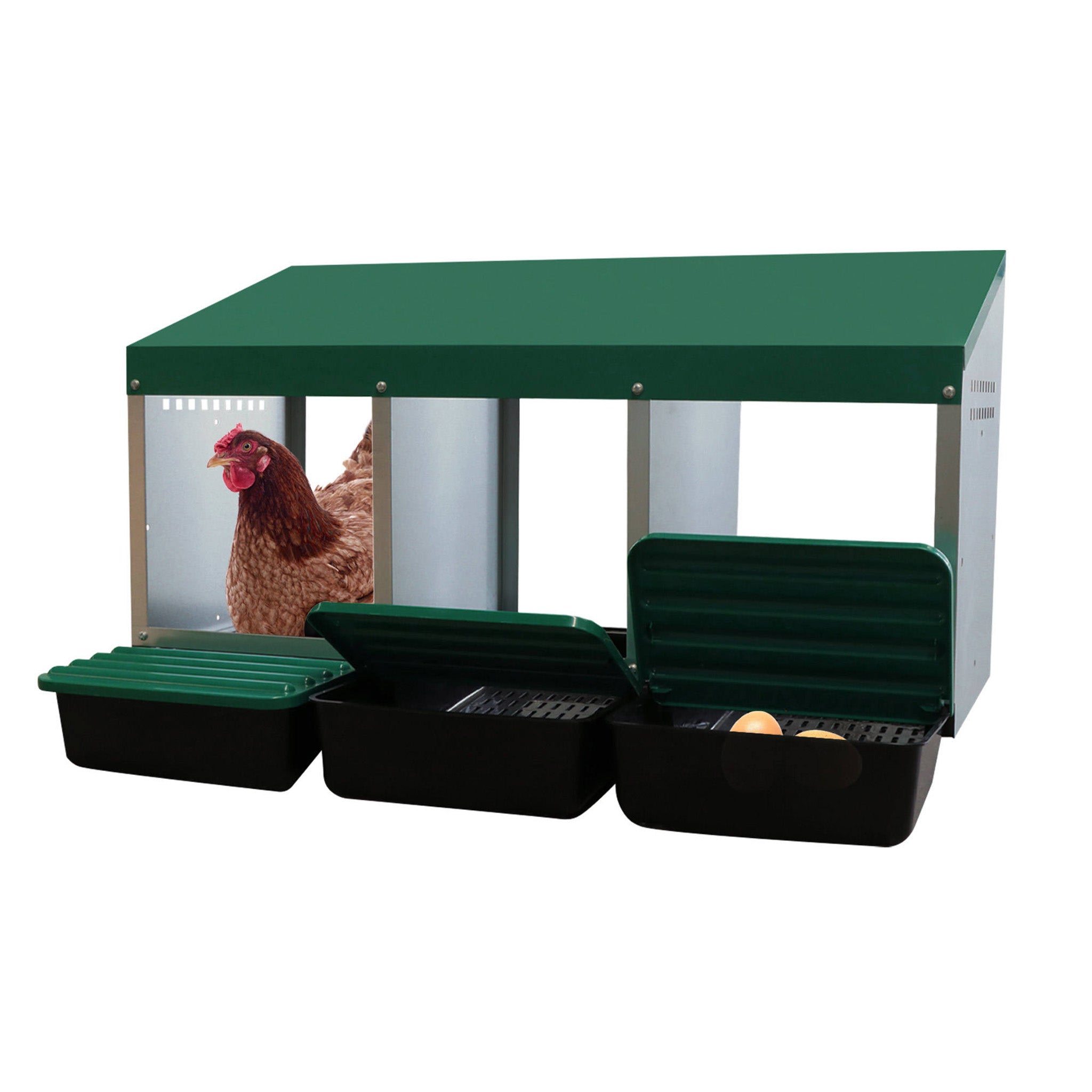EggHouse Galvanized Nesting Box - Up to 30 Birds