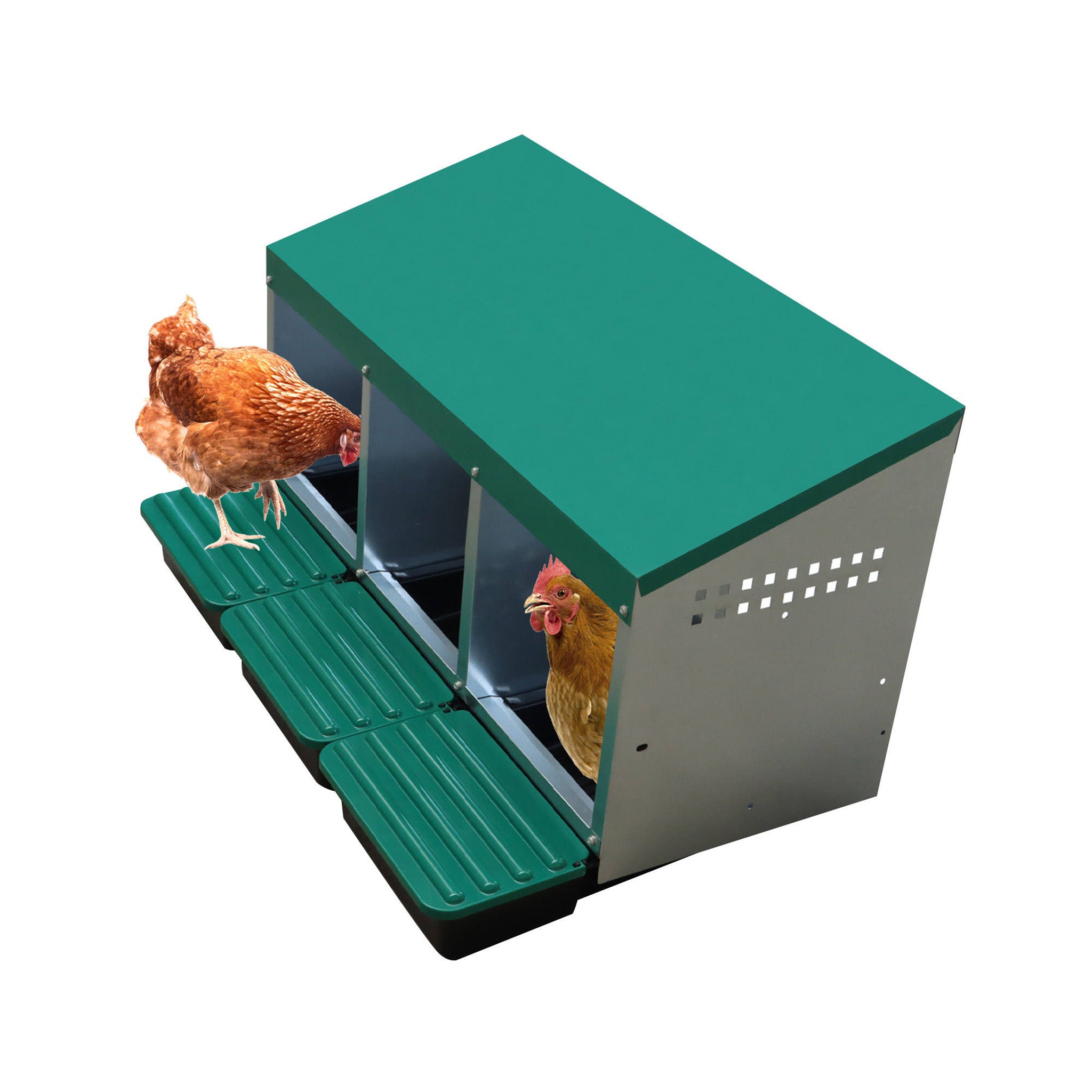 EggHouse Galvanized Nesting Box - Up to 30 Birds