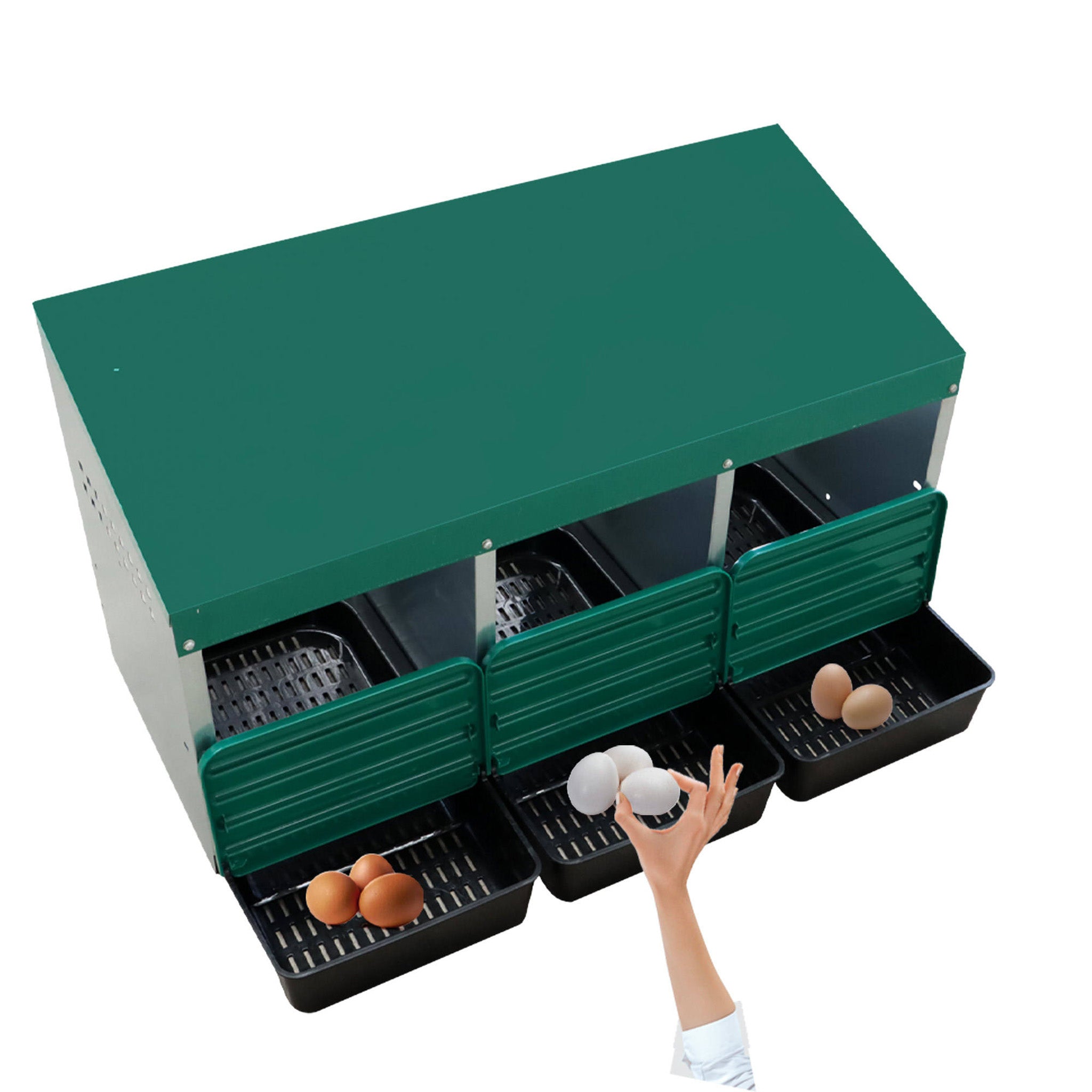 EggHouse Galvanized Nesting Box - Up to 30 Birds