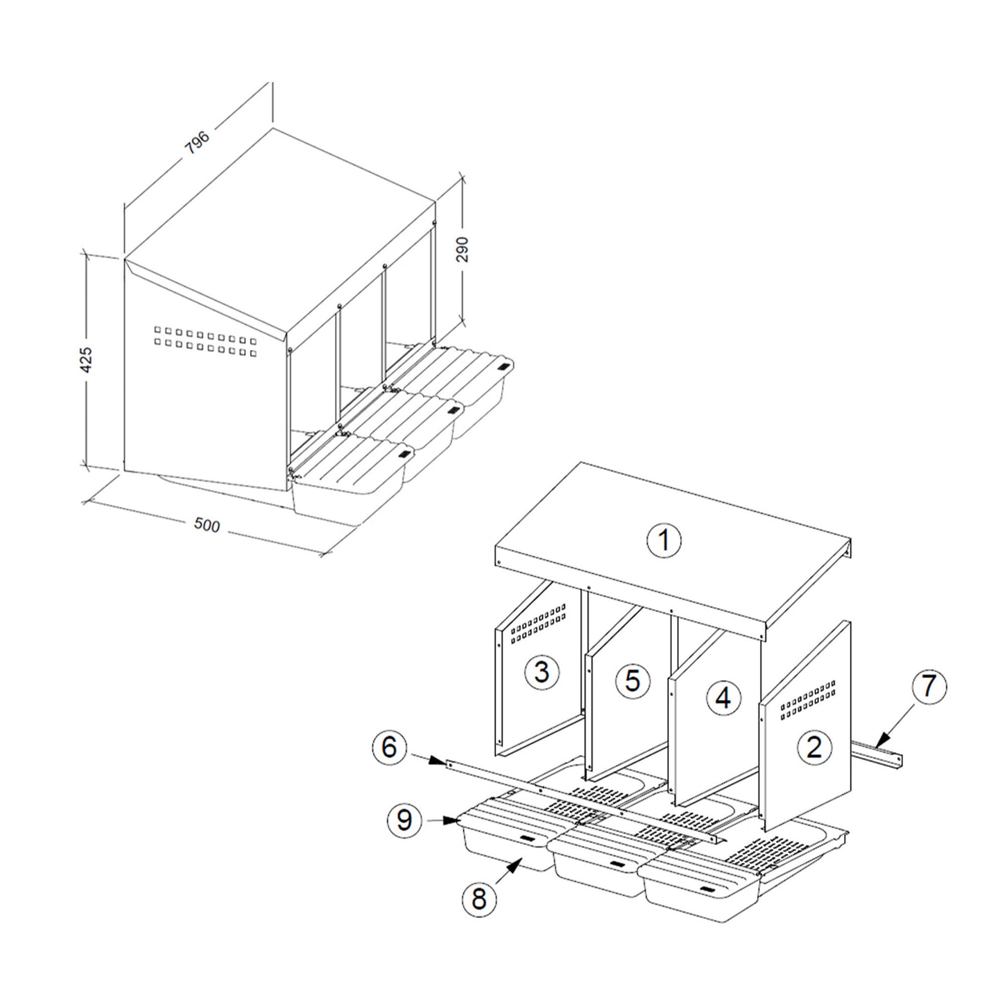 EggHouse Galvanized Nesting Box - Up to 30 Birds