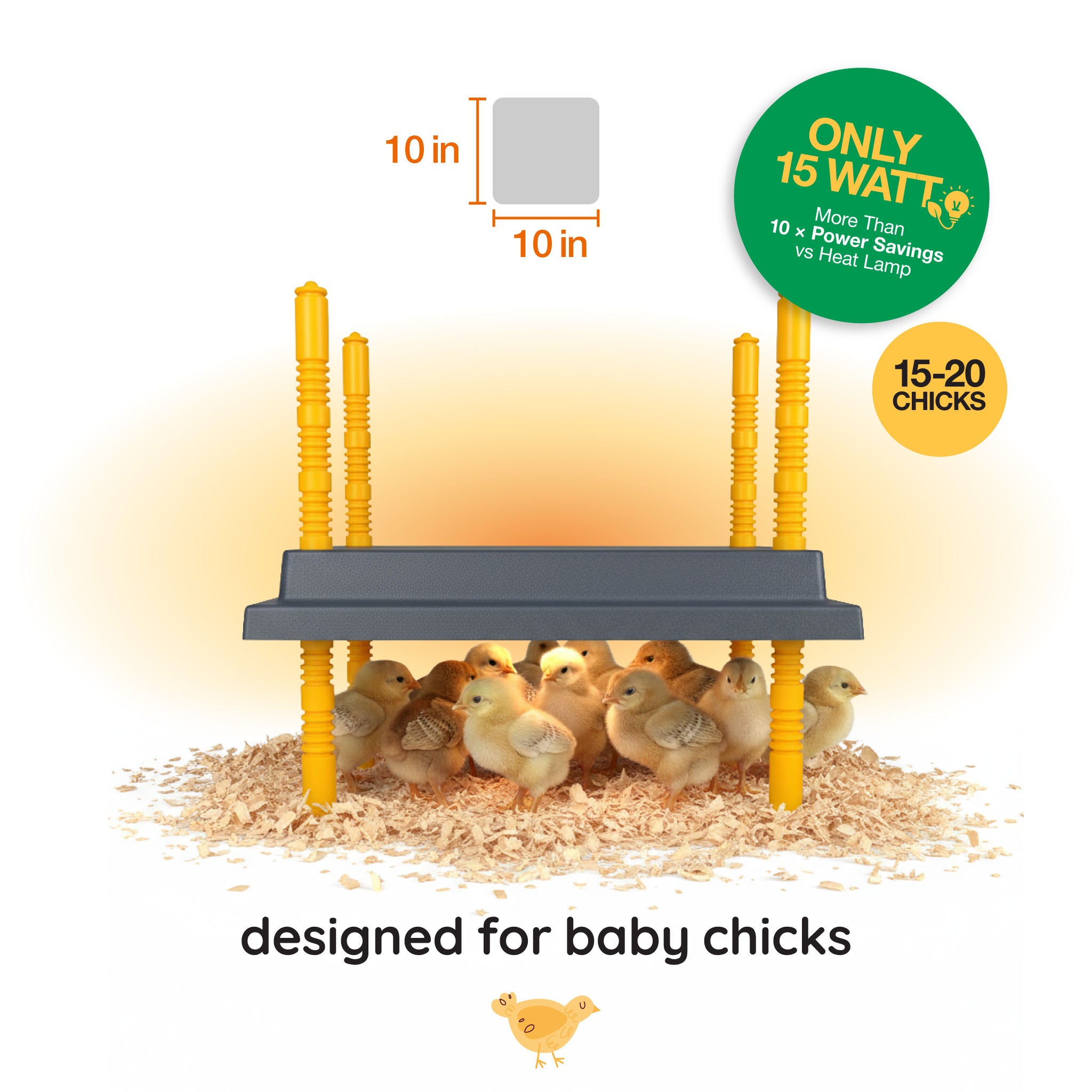 Hatching Time Warmzy Heating Plate 10" x 10" - 15-20 Chicks