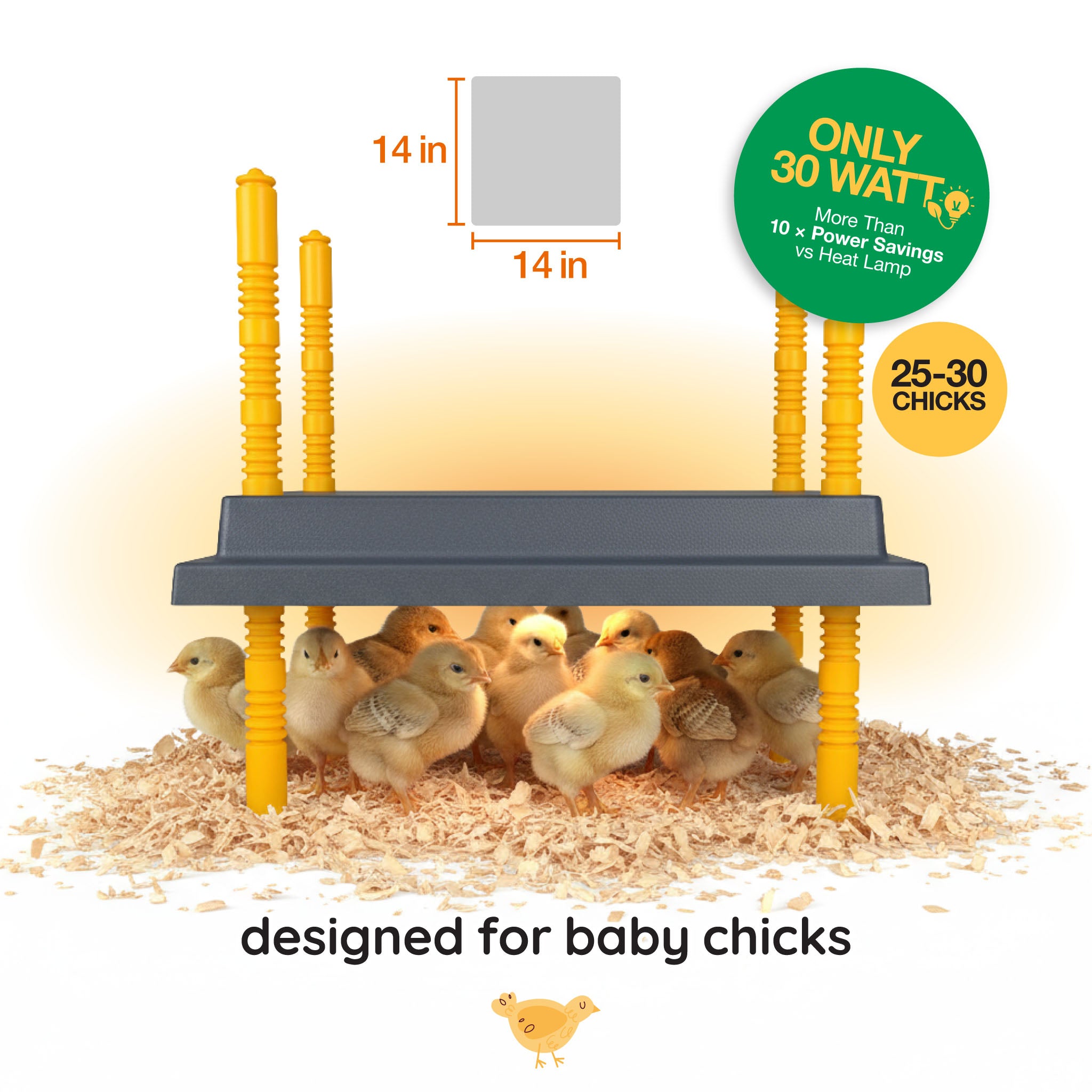 Hatching Time Warmzy Heating Plate 14" x 14" - 25-30 Chicks