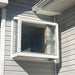 White Janco Garden Window installed on a home exterior, shown from the front