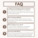 An FAQ infographic with four numbered boxes answering chicken-feeding and bedding questions on a light beige background with brown text and borders.