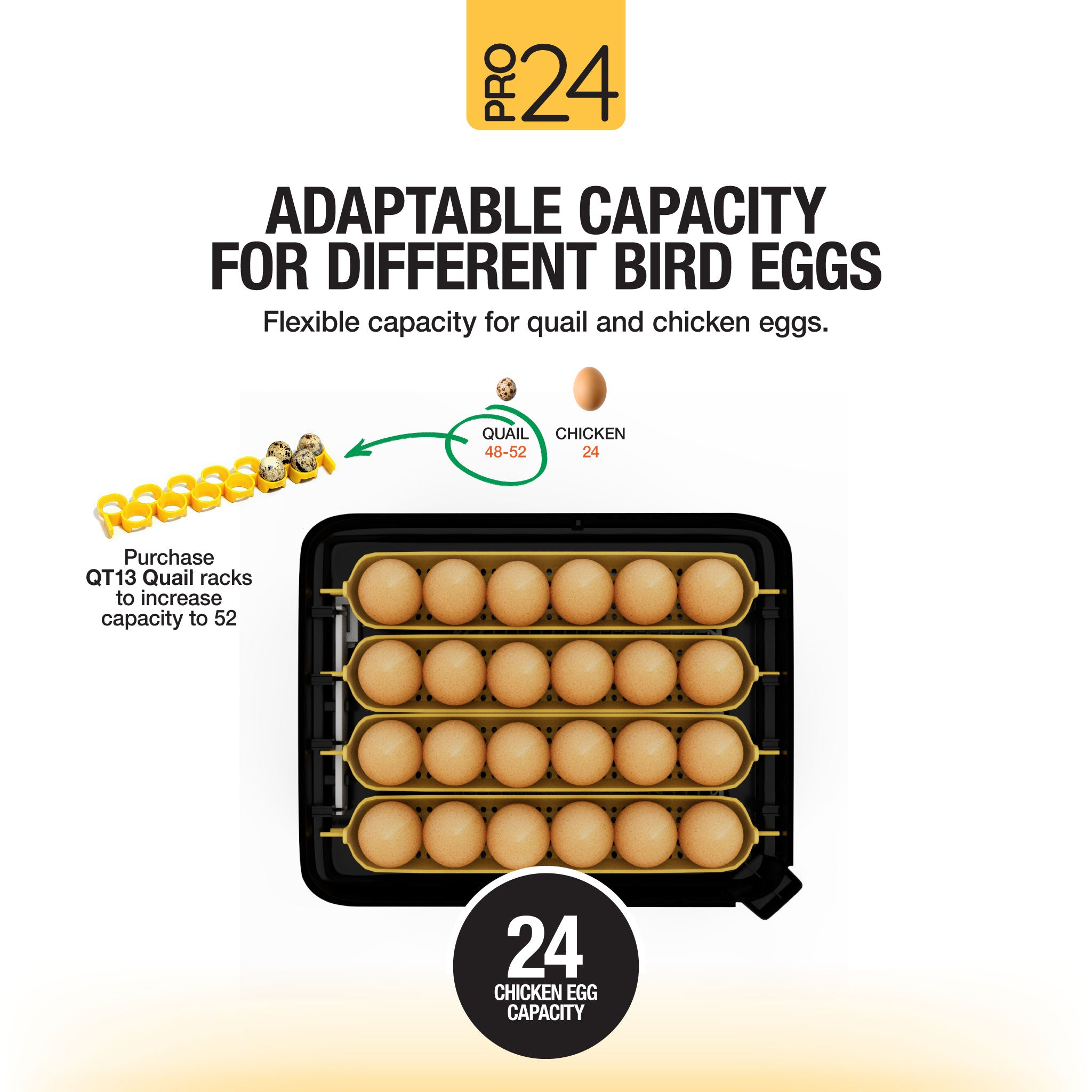Hatching Time Pro24 Tabletop Automatic Egg Incubator - 24 Eggs