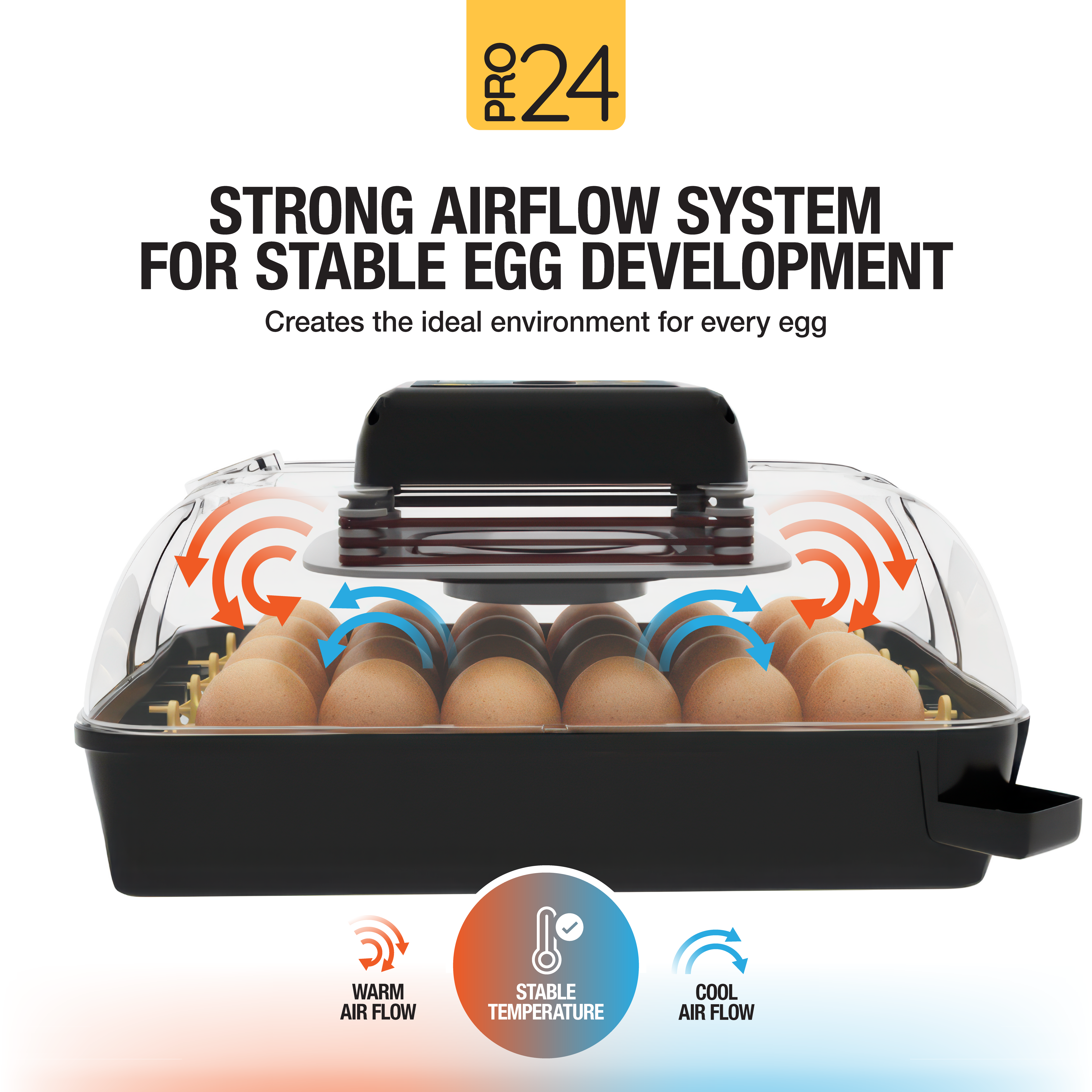 Hatching Time Pro24 Tabletop Automatic Egg Incubator - 24 Eggs