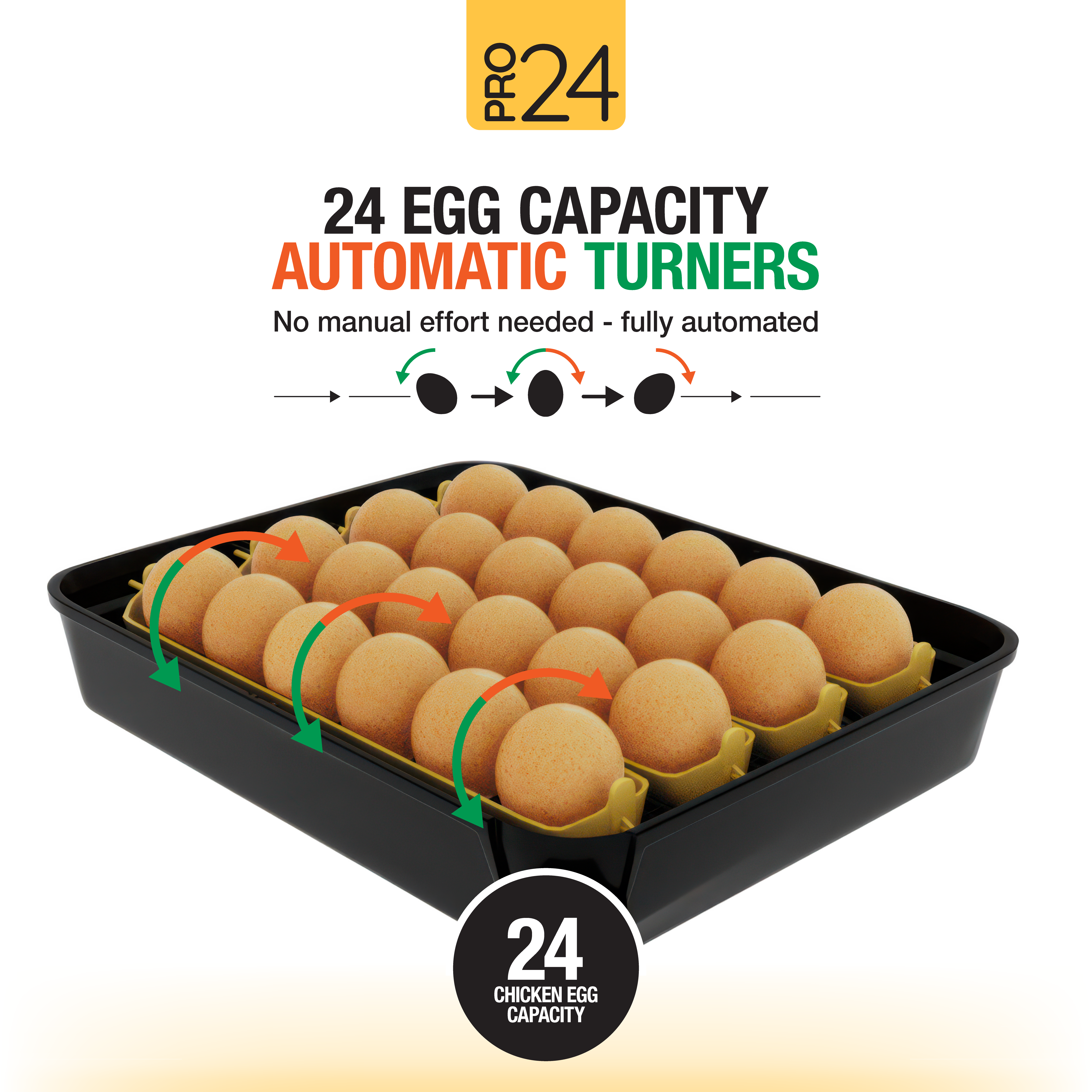 Hatching Time Pro24 Tabletop Automatic Egg Incubator - 24 Eggs