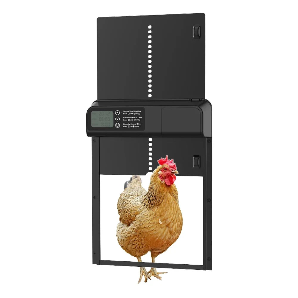 Automatic Chicken Coop Door with Intelligent Timer and Aluminum Timing Opener