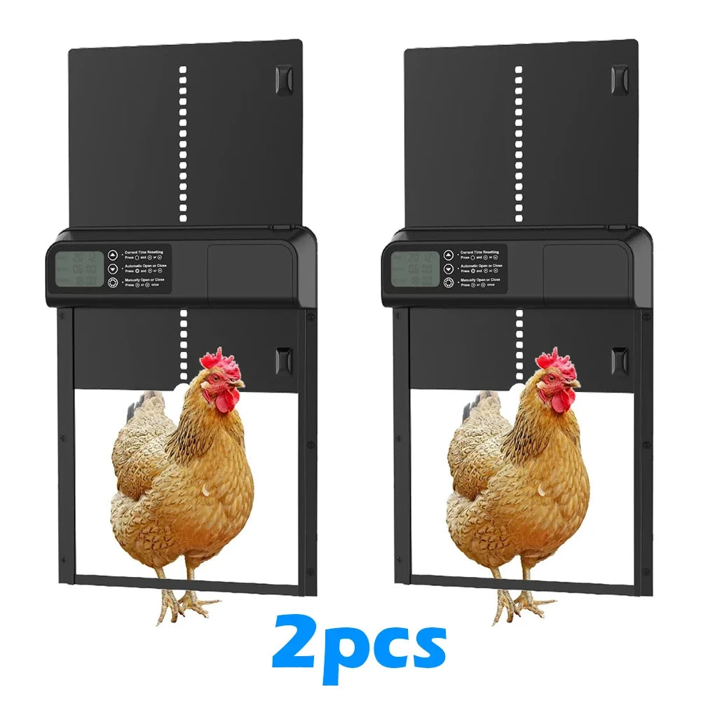 Automatic Chicken Coop Door with Intelligent Timer and Aluminum Timing Opener