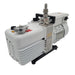 Commercial vacuum pump on a white background, angled top view.