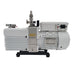 Commercial vacuum pump on a white background, side view.