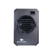 Medium Elite freeze dryer by Blue Alpine, featuring a flat black front panel with a circular transparent door, black interior racks, and a small digital display screen in the upper right corner.