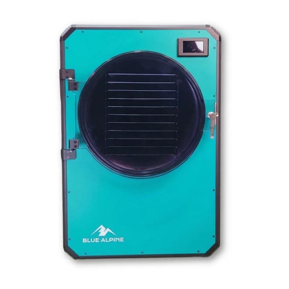 Blue Alpine XL Commercial Freeze Dryer in Tropical Teal on a white background.