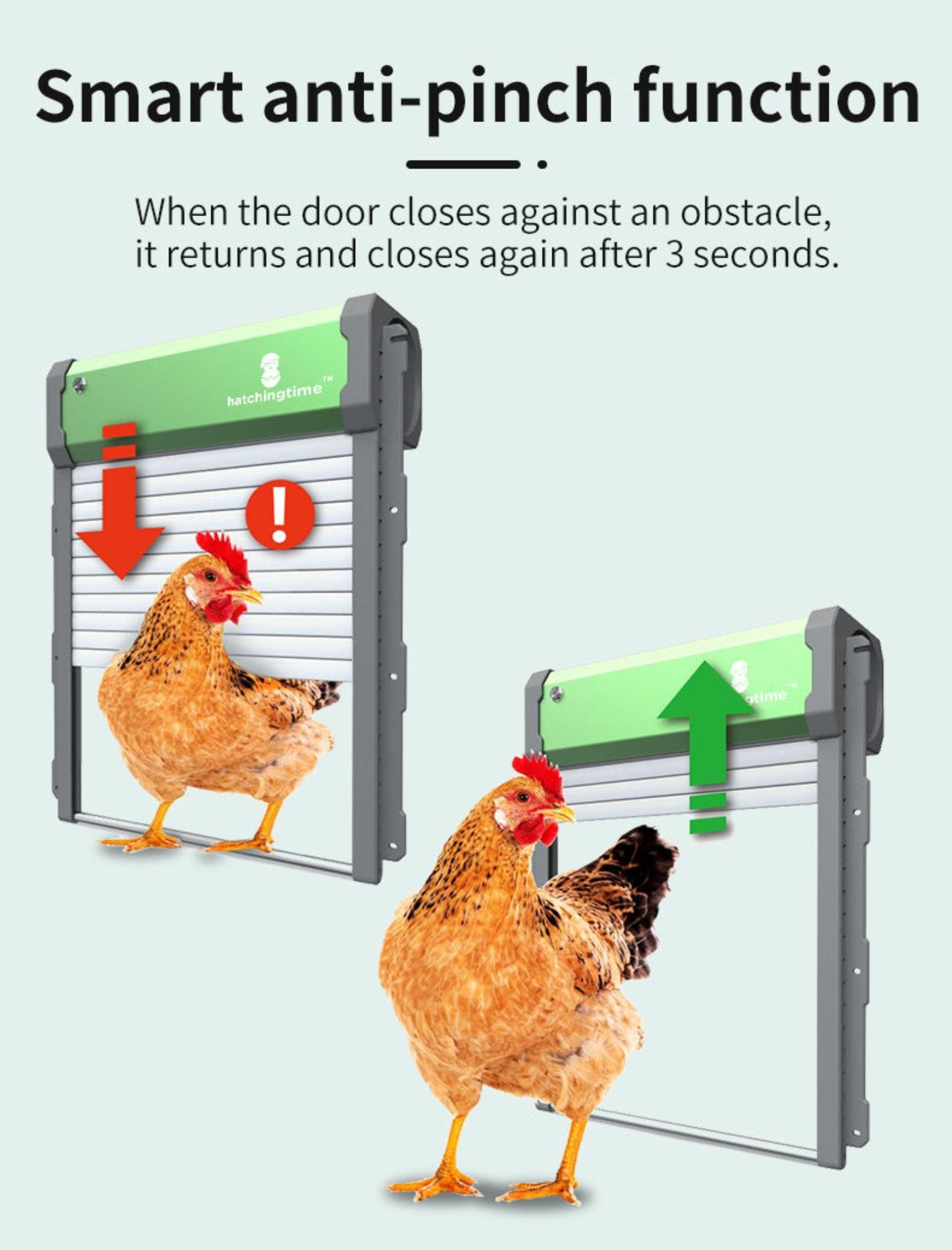 Hatching Time Sungate Solar Powered Automatic Chicken Coop Door with Remote