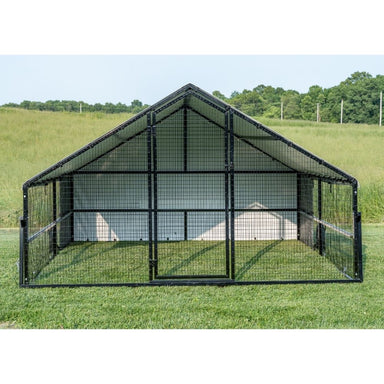Front view of Porta Coop 10' x 12' Heritage mobile chicken coop