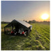 Porta Coop 10x12 Heritage mobile chicken coop with chickens on pasture at sunset