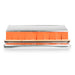 Porta Coop 48-inch 5-hole Rollaway Nest Box with orange nesting curtain and front perch
