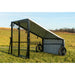 Porta Coop 4' × 5' Haven mobile chicken coop with wire frame, tarp roof, and wheels