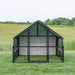 Front view of Porta Coop 6' x 8' Heritage mobile chicken coop on grass.